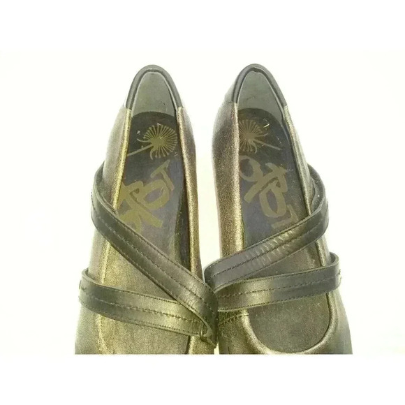 Otbt Womens Mary Jane Shoes Black Leather Round Toe Adjustable Hook And Loop 10M - Picture 5 of 6